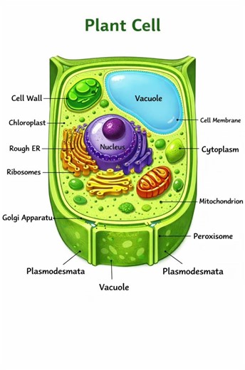 Plant Cell Diagram 🌱 | Learn all parts in one shot!