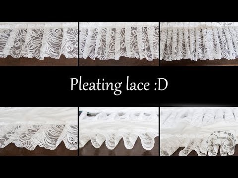 How to pleat lace onto garments, 3 different densities, Somnia Sewing Guild 001