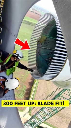 24K views · 24 reactions | Attaching a Giant Wind Turbine Blade… 300 Feet Up! #WindPower #EngineeringLife #fyp #Amazing #trending #viral #reels #fypシ゚viralシ2024 | Funtooo | Facebook
