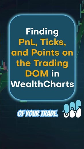 Finding PnL, Ticks, and Points in the WealthChartsTrading DOM in #wealthcharts #shorts