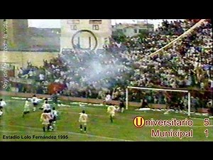 Universitario vs Municipal (5-1) 1995 Estadio Lolo Fernández Resumen Completo