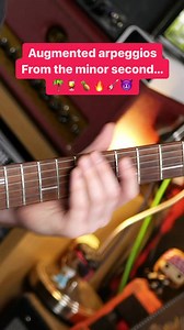 Augmented arpeggios are symmetrical and awesome to form some more exotic scales 👌🔥🎸🍹🌴 #guitartips #guitarlessons #guitar #guitarist #guitarteacher #harmonicminor | Karl Golden Musician