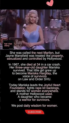 From Tragedy to Triumph: The Story of Mariska Hargitay 🤍