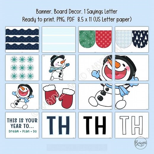 New Year Growth Mindset Bulletin Board Kit!