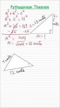 Pythagorean Theorem to find the missing side length!#pythagoreantheorem #ged #pythagoras_theorem