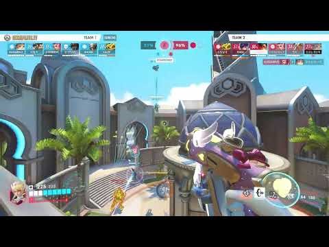 Playing support into Orisa Zarya mirror by TOKKI — Overwatch Replay EDRC0B