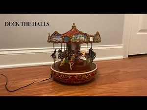 Mr. Christmas Triple Decker Carousel songs in slow motion