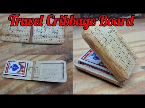 Travel Cribbage Board from Firewood