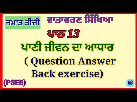 PSEB | Class 3 | EVS | Lesson 13 | Question Answer |