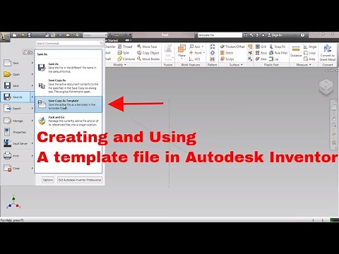 Creating and using a template file in Autodesk Inventor