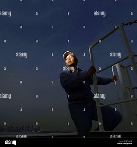 KRT US NEWS STORY SLUGGED: ATTACKS-JOURNEY-3 KRT PHOTOGRAPH BY CARMINE GALASSO/THE RECORD (September 6) Captain Kuan Chang Wu pilots the Tai Harvest, which will carry 46,000 metric tones of beams from the World Trade Center, shredded cars and broken bridge supports to a steel recycling plant in Malaysia.(HK) NC KD 2002 (Sq) (smd Stock Photo - Alamy