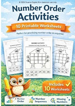 Numbers Writing Worksheets | Number Formation Practice | 10 Pages