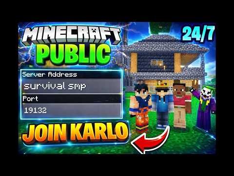 Minecraft Public Smp Live | 24/7 Public Server | Java + Pe | Anyone Can Join | #minecraftlive
