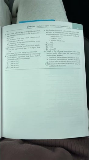 Radiation Protection - chapter 1-3 questions