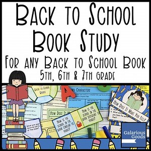 Book Study for any Back to School Picture Book - 5th, 6th and 7th Grade