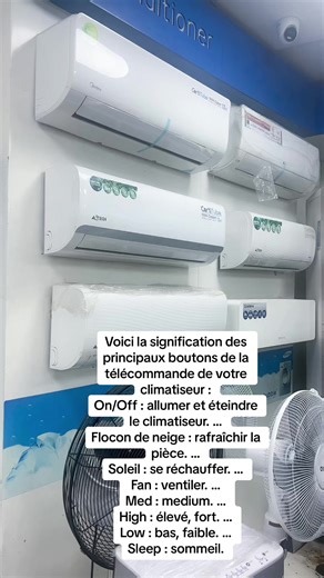 Guide d'utilisation de la télécommande climatiseur