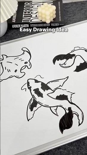 🌊Easy Drawing Ideas For You | Satisfying To Watch |#art #drawing #doodle #whiteboard #easyart #diy