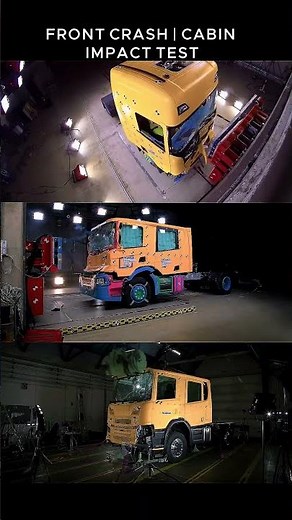 Scania Fire Truck Cabin Impact Test | Front Crash