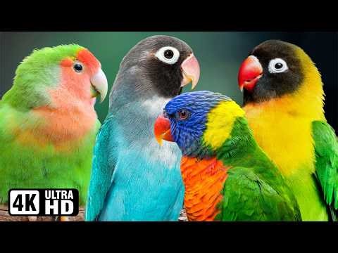 MOST BEAUTIFUL SMALL PARROTS 🦜 Ultimate Relaxation & Breathtaking Nature | Soothing Birds Chirping 🌿