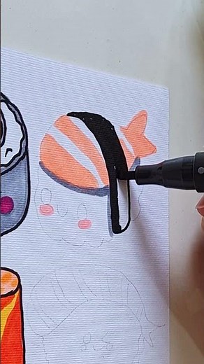 Tiny Sushi, Big Cuteness! 🍣💖 | Kawaii Drawing Short