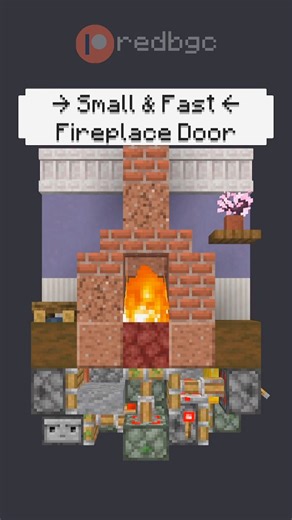 redbgc | Minecraft Redstone | Secret Fireplace Redstone Door in #Minecraft Bedrock By: redstoneFST & redbgc Download our builds on: Patreon.com/redbgc Resource Pack:... | Instagram