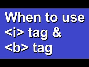 i tag and b tag usage in HTML