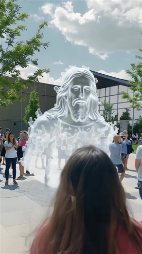 Cast entirely from layered resin, this sculpture of Jesus allows light to pass through its surface, shifting in tone as the day changes. From a distance it looks solid. Up close it reveals depth, softness, and transparency. The material was chosen intentionally. Artists said the resin was meant to reflect how faith is often experienced, present and real, yet not fully grasped or contained. A reminder that belief does not always appear heavy or fixed. Sometimes it is light enough to let light mov