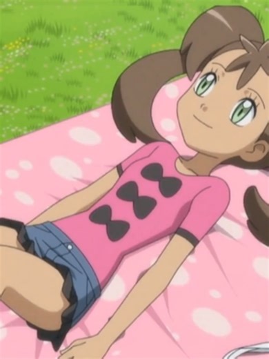 Shauna cuddles with a pink blanket #shauna #shuanapokemon #animefyp #pokemon #animetiktok #cuddling #blanket