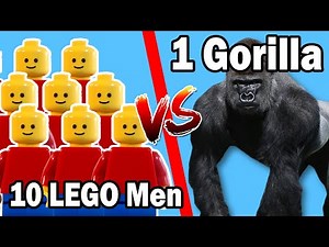 10 LEGO Men vs. Gorilla