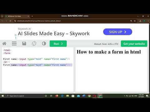 How to make a form in html