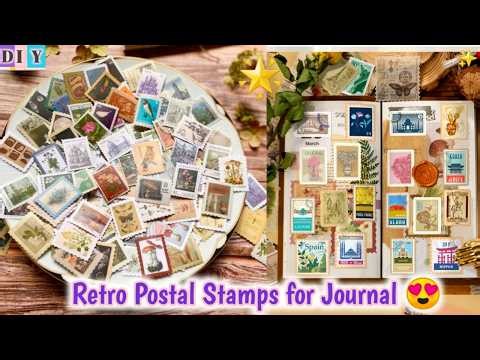 How to make Vintage Postal Stamp at home🌟 DIY Journal supplies #journal #craftersworld #journal #diy