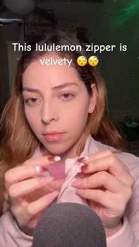 ASMR scratching on my jacket mostly zipper 🤐 #asmrshorts #clothes #lululemonaddict #relax #sleep