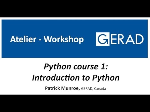 Python course 1: Introduction to Python