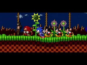 knuckles running away from shin sonic but I had everyone else