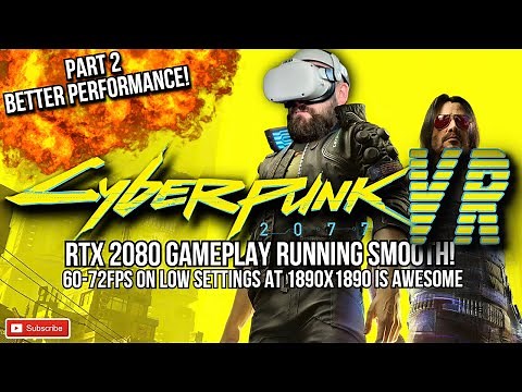 CYBERPUNK 2077 VR MOD is AWESOME! // Cyberpunk VR Gameplay Part 2 (best settings) - Quest 2 Airlink