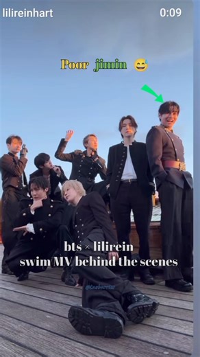 BTS × lilirein on swim Mv behind the scenes 🔥