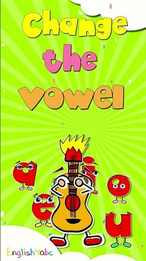 Change the Middle Letter / Change the Vowel / CVC / Phonics Song! #shorts
