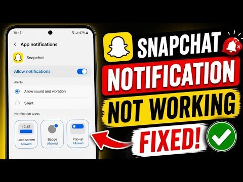 Snapchat Notifications Not Working on Android & iPhone | Fix Snapchat Notification Problem (2026)