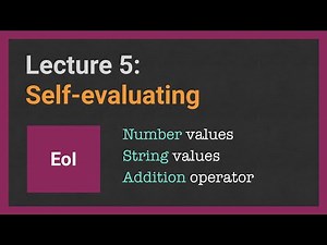 Essentials of Interpretation. Lecture [5/18] Self-evaluating expressions