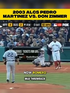 2003 ALCS Pedro Martinez vs. Don Zimmer via MLB #yankees #RedSox #Game1 #postseason #fblifestyle | MLB Throwbacks