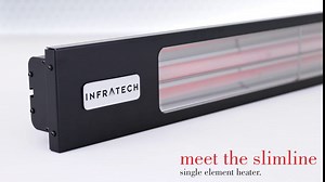 Infratech SL Series Slimline Single Element Anodized Aluminum 63.5" 4000W Matte Black Outdoor Heater
