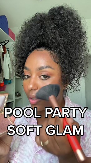 Casual Pool Party Makeup Tutorial | Glowy Skin & Warm Eyeshadow