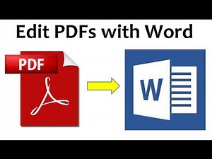 Convert and edit PDFs using Word