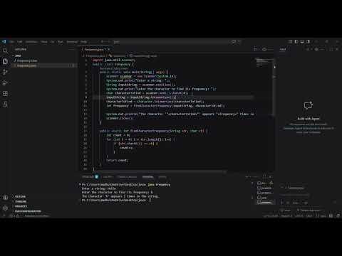 Frequency of a given character using Java