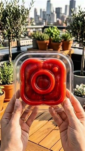 Instagram Logo Paprika Growing Inside Transparent Mold 🌶️ Viral Fruit Shaping Timelapse