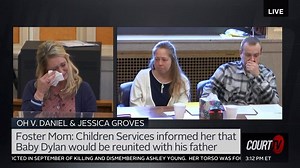 FOSTER MOM TESTIFIES: Foster mother who cared for Baby Dylan before child services returned him to Daniel Groves gives an emotional testimony. Watch: court.tv/live | COURT TV