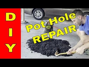 DIY asphalt patch for driveway