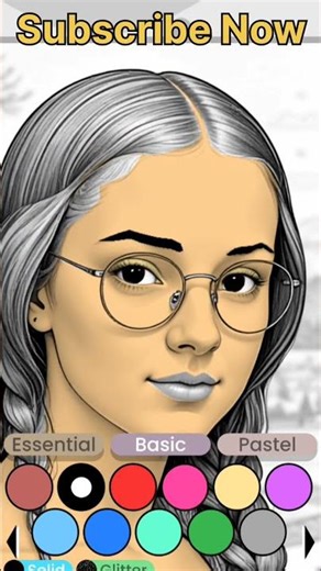 Beautiful Girl Coloring 🎨 | Kids Coloring Fun | Learn Colors for Children #shorts