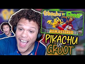 LOVED THIS ANIMATION!!! PIKACHU VS GROOT REMASTERED CARTOON BEATBOX BATTLES REACTION!!!