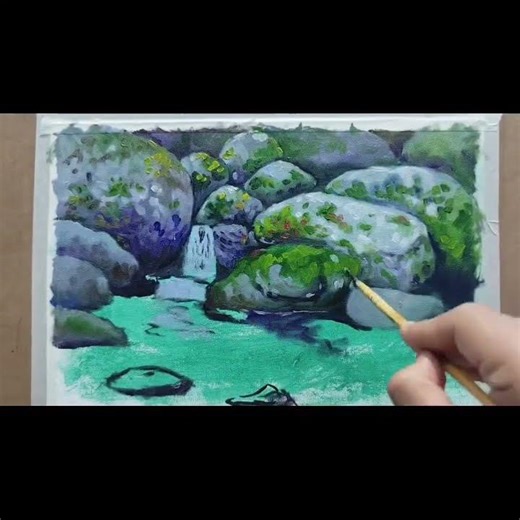 how to draw a stone
